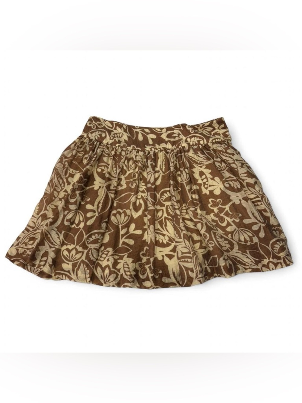 FREE SHIPPING - Express Brown and Cream Floral Skirt